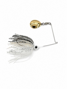 Spinnerbait - single gold colorado blade with threadfin skirt 2